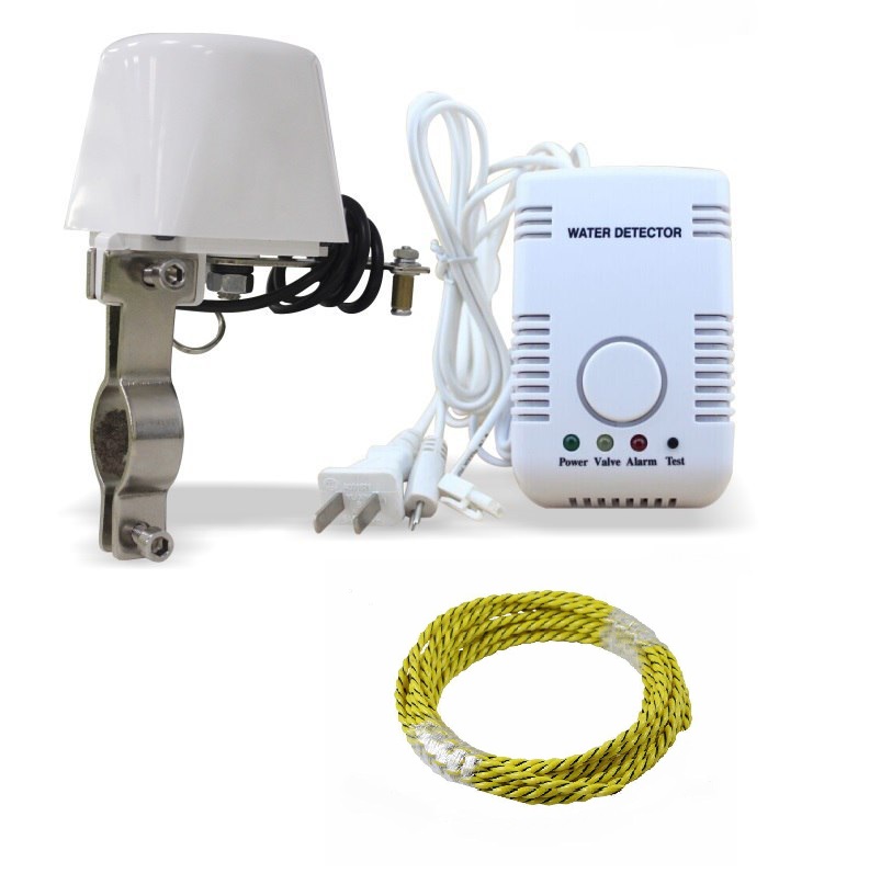 Система защиты от протечки воды с кран-манипулятором и водно-чувствительным кабелем  EcoWLD-01JС